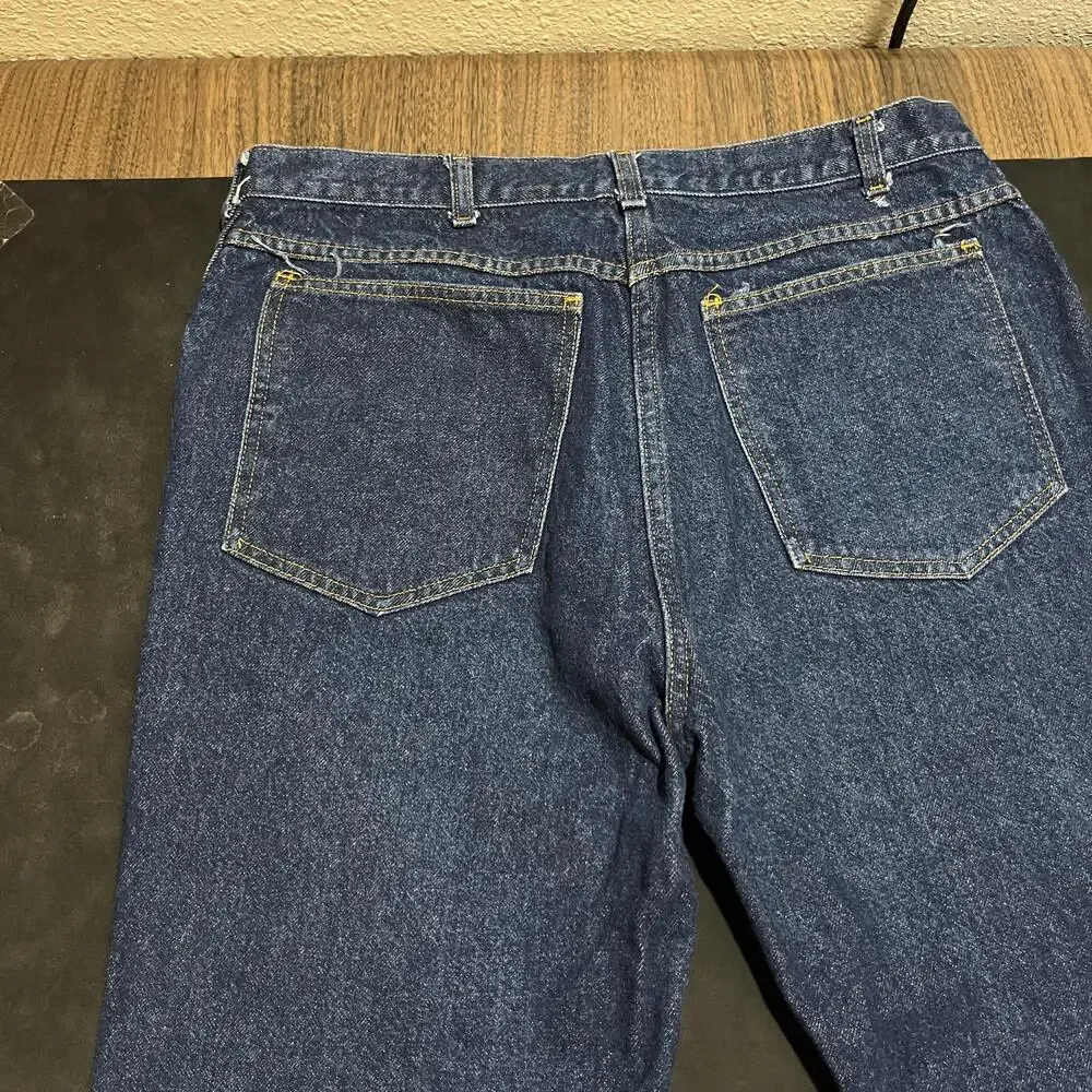 Vintage Talon Jeans Mens 38x32 Straight Leg Denim Pants Classic 1970s 1980s Lee